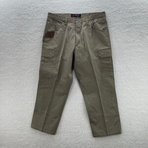 Riggs Pants Green Men's 38x32 Canvas Ripstop Carpenter Workwear Wrangler outdoor